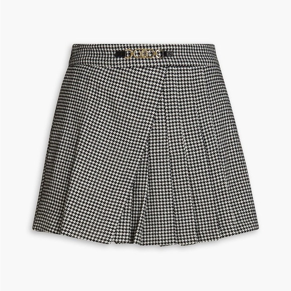 Maje Pants - Maje Black and White Skorts with Houndstooth Pattern